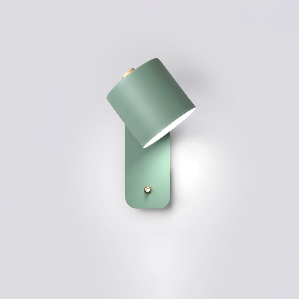 Rotating Head Cylindrical Wall Sconce In Iron For E27 Bulbs