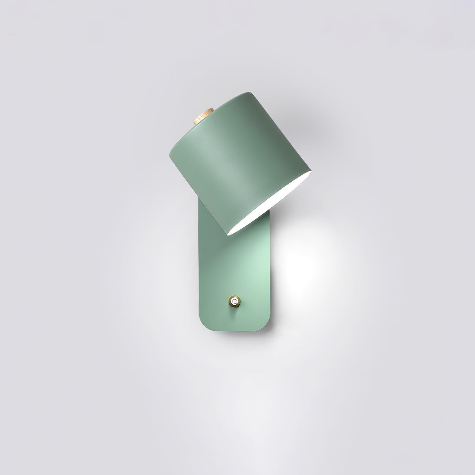 Rotating Head Cylindrical Wall Sconce In Iron For E27 Bulbs