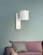 Rotating Head Cylindrical Wall Sconce In Iron For E27 Bulbs