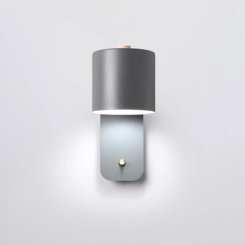 Rotating Head Cylindrical Wall Sconce In Iron For E27 Bulbs