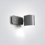 Rotating Head Cylindrical Wall Sconce In Iron For E27 Bulbs