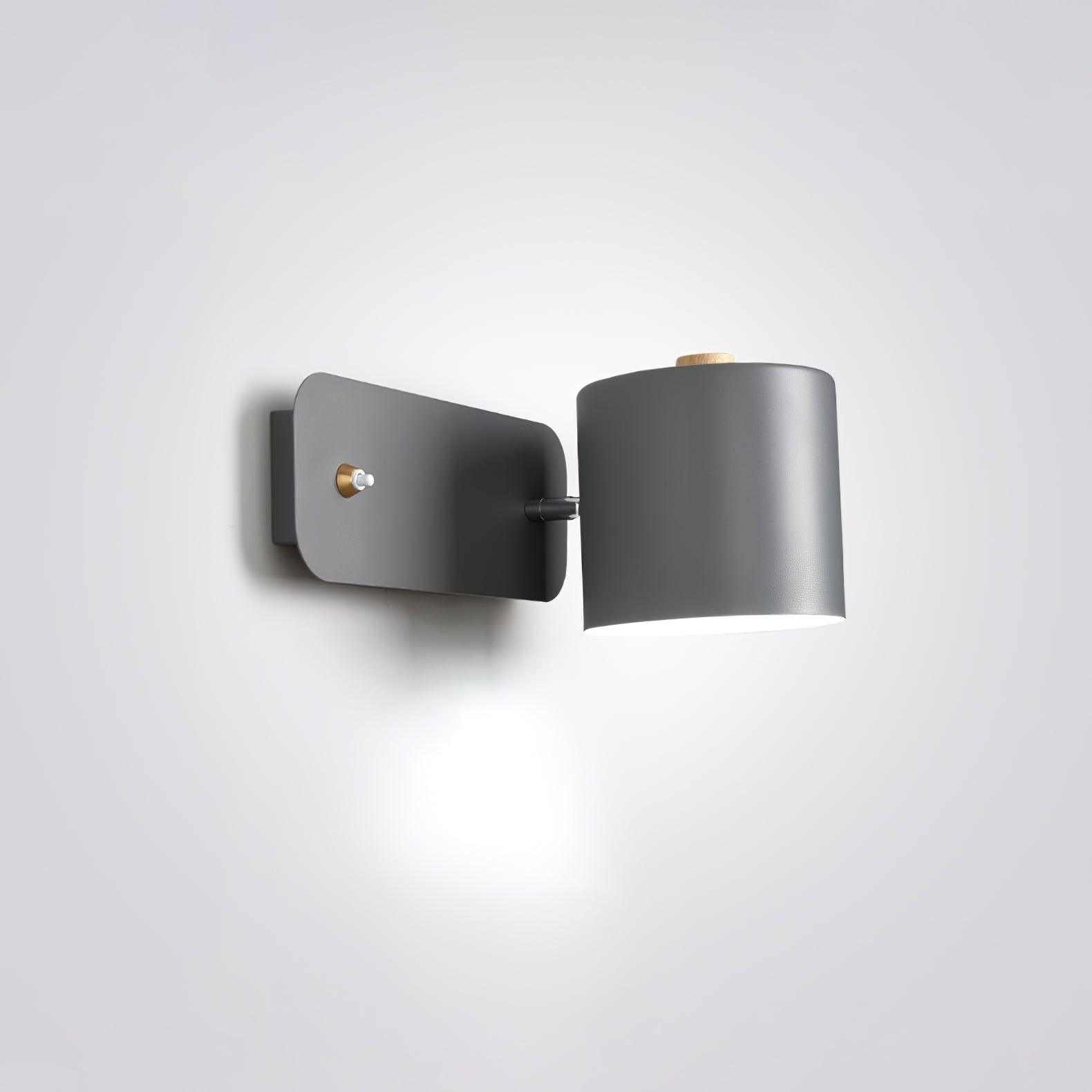 Rotating Head Cylindrical Wall Sconce In Iron For E27 Bulbs