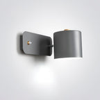 Rotating Head Cylindrical Wall Sconce In Iron For E27 Bulbs