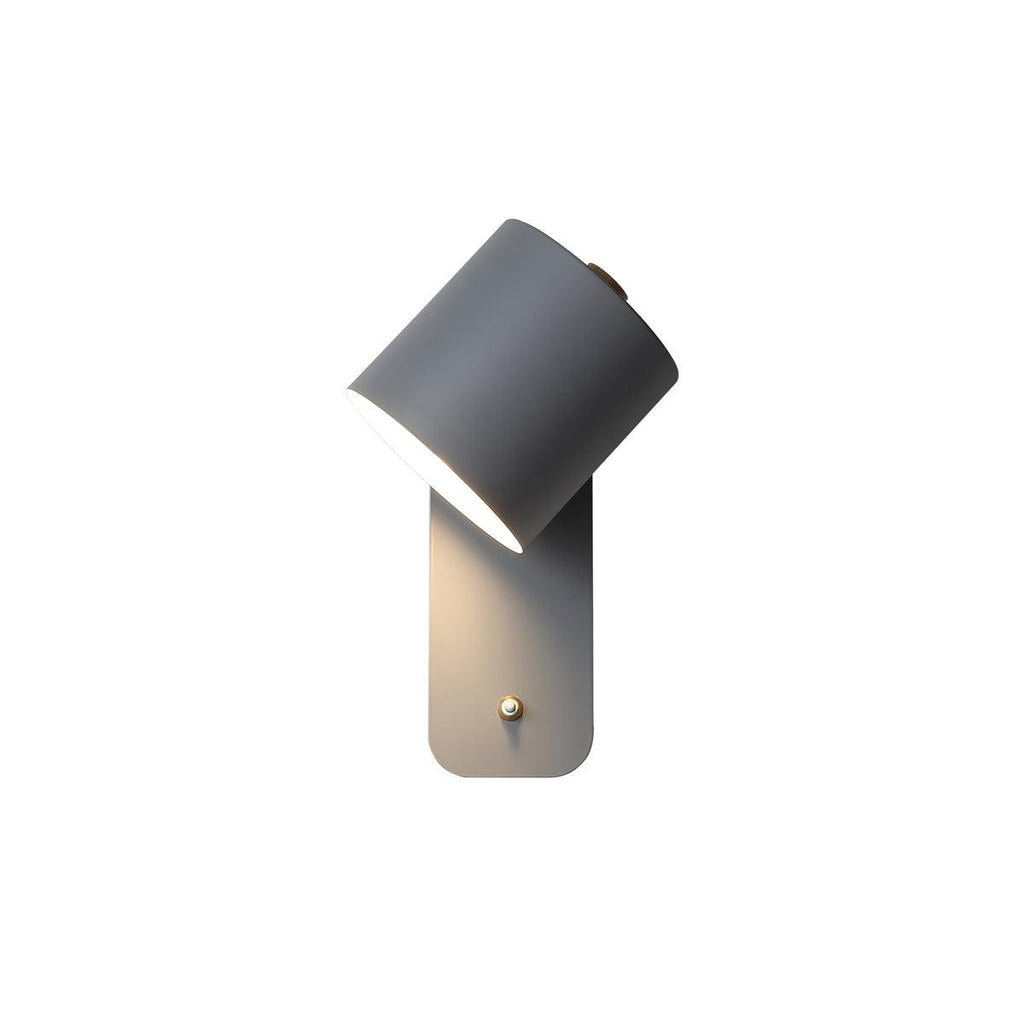Rotating Head Cylindrical Wall Sconce In Iron For E27 Bulbs
