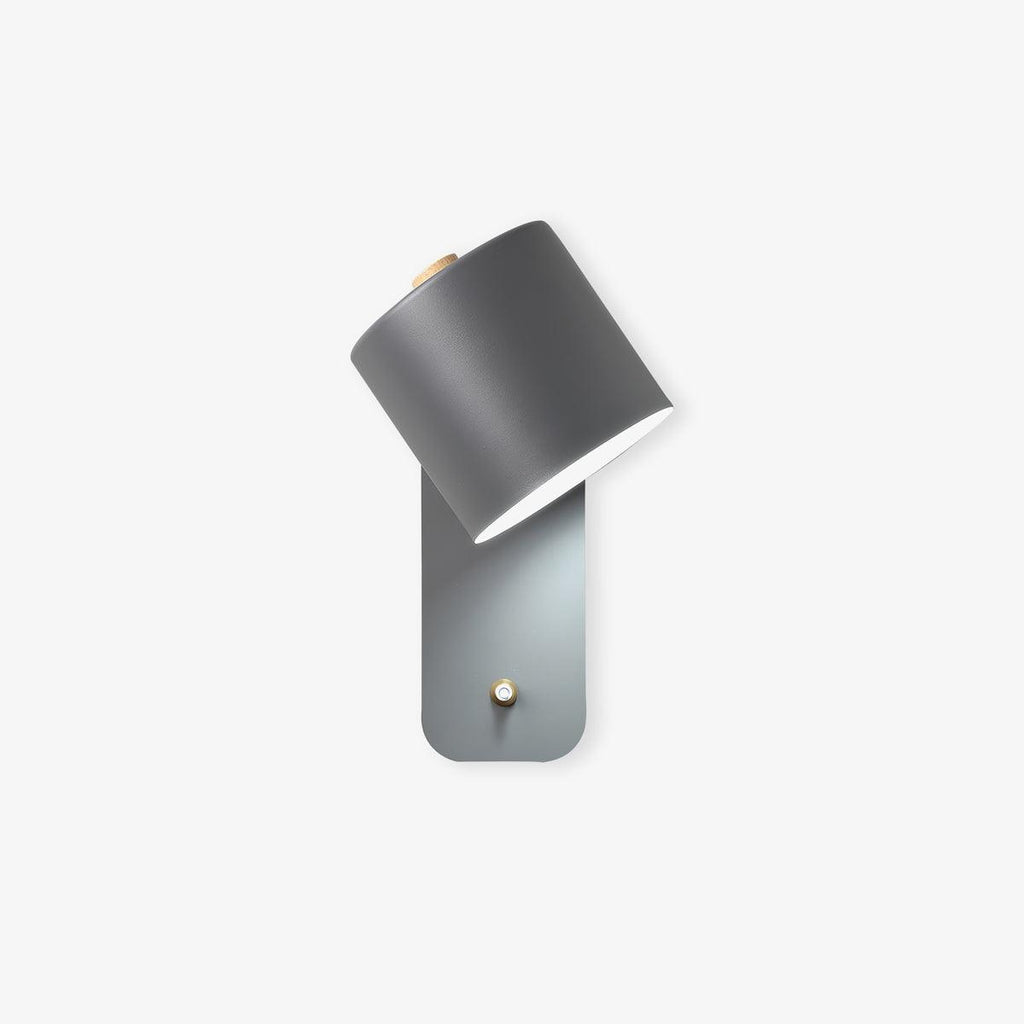 Rotating Head Cylindrical Wall Sconce In Iron For E27 Bulbs