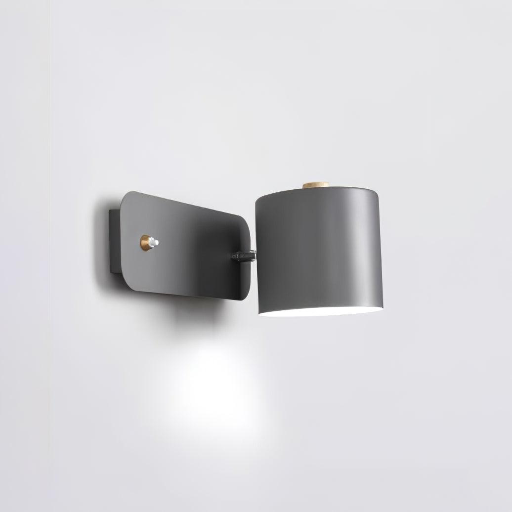 Rotating Head Cylindrical Wall Sconce In Iron For E27 Bulbs