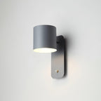 Rotating Head Cylindrical Wall Sconce In Iron For E27 Bulbs