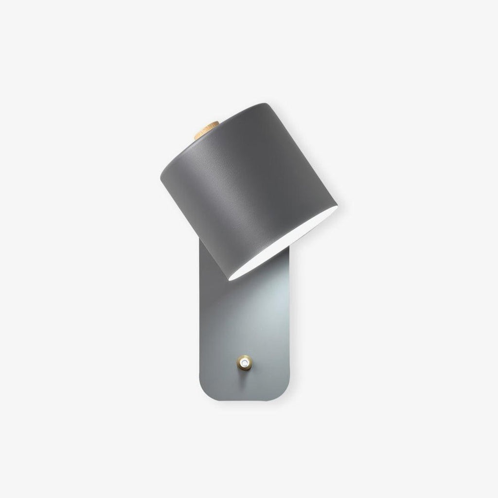 Rotating Head Cylindrical Wall Sconce In Iron For E27 Bulbs
