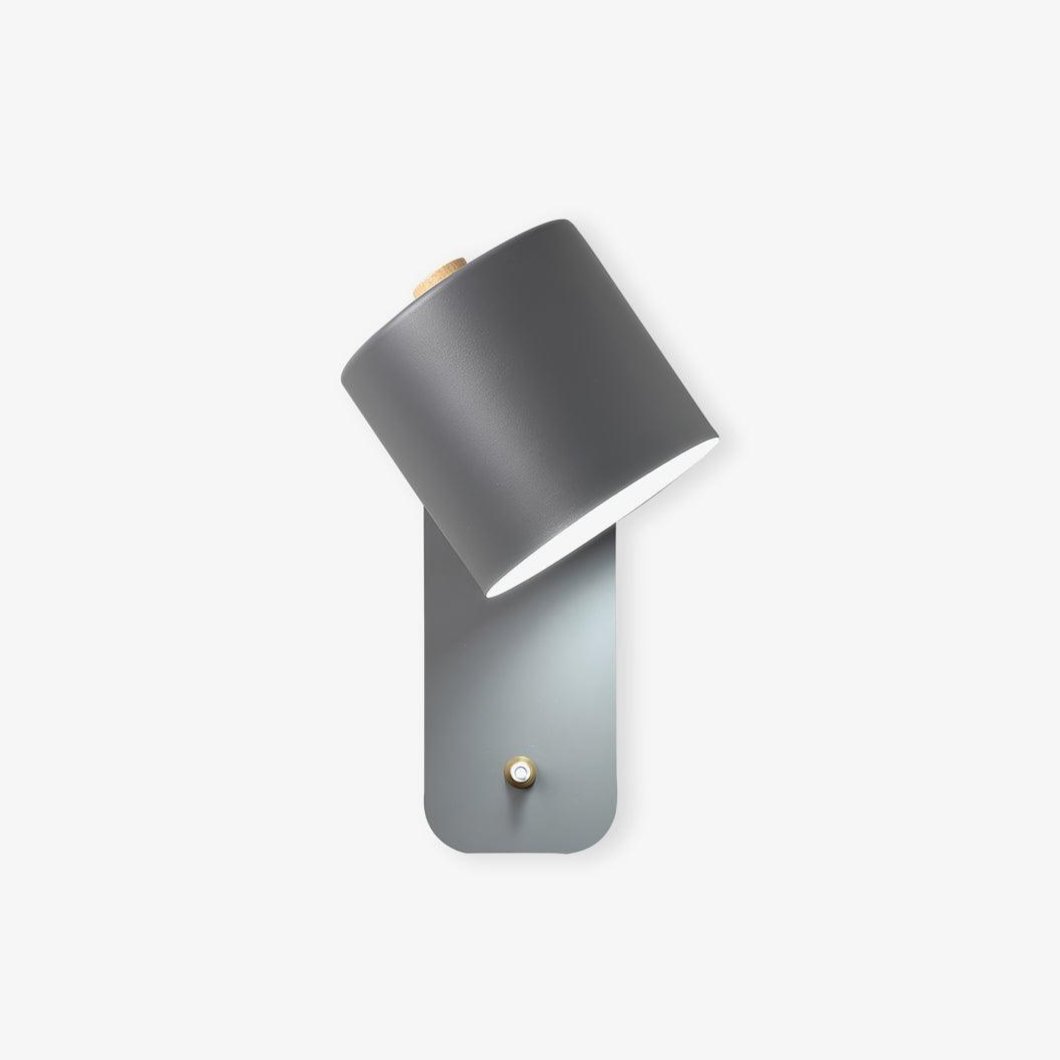 Rotating Head Cylindrical Wall Sconce In Iron For E27 Bulbs