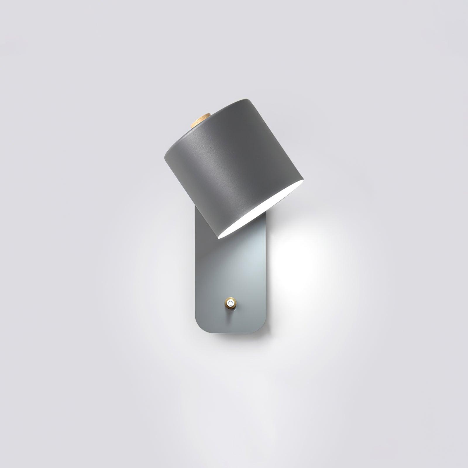 Rotating Head Cylindrical Wall Sconce In Iron For E27 Bulbs