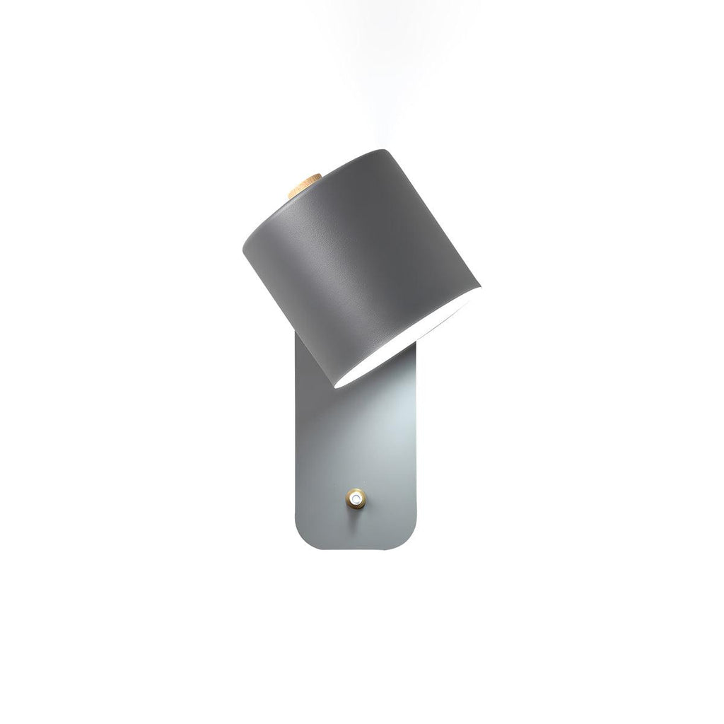 Rotating Head Cylindrical Wall Sconce In Iron For E27 Bulbs