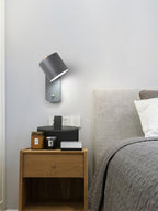 Rotating Head Cylindrical Wall Sconce In Iron For E27 Bulbs