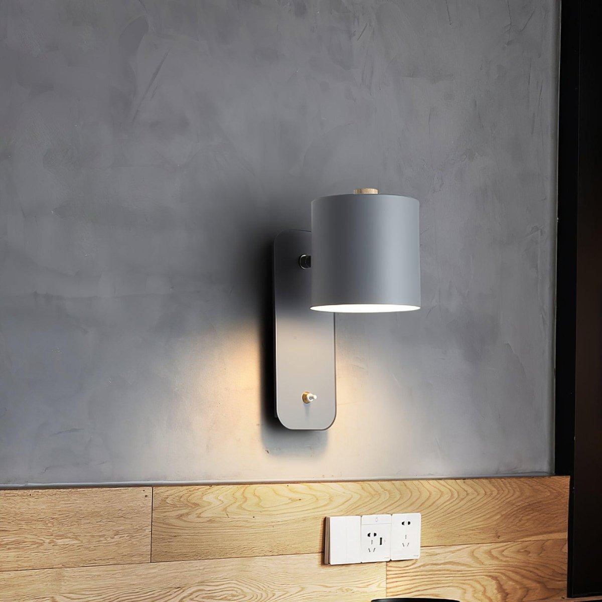 Rotating Head Cylindrical Wall Sconce In Iron For E27 Bulbs