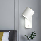 Rotating Head Cylindrical Wall Sconce In Iron For E27 Bulbs