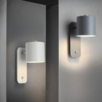 Rotating Head Cylindrical Wall Sconce In Iron For E27 Bulbs