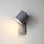 Rotating Head Cylindrical Wall Sconce In Iron For E27 Bulbs