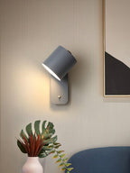 Rotating Head Cylindrical Wall Sconce In Iron For E27 Bulbs