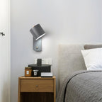 Rotating Head Cylindrical Wall Sconce In Iron For E27 Bulbs