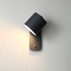Rotating Head Cylindrical Wall Sconce In Iron For E27 Bulbs