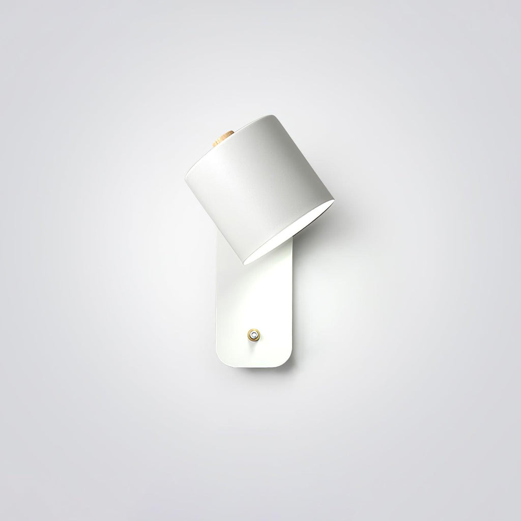 Rotating Head Cylindrical Wall Sconce In Iron For E27 Bulbs