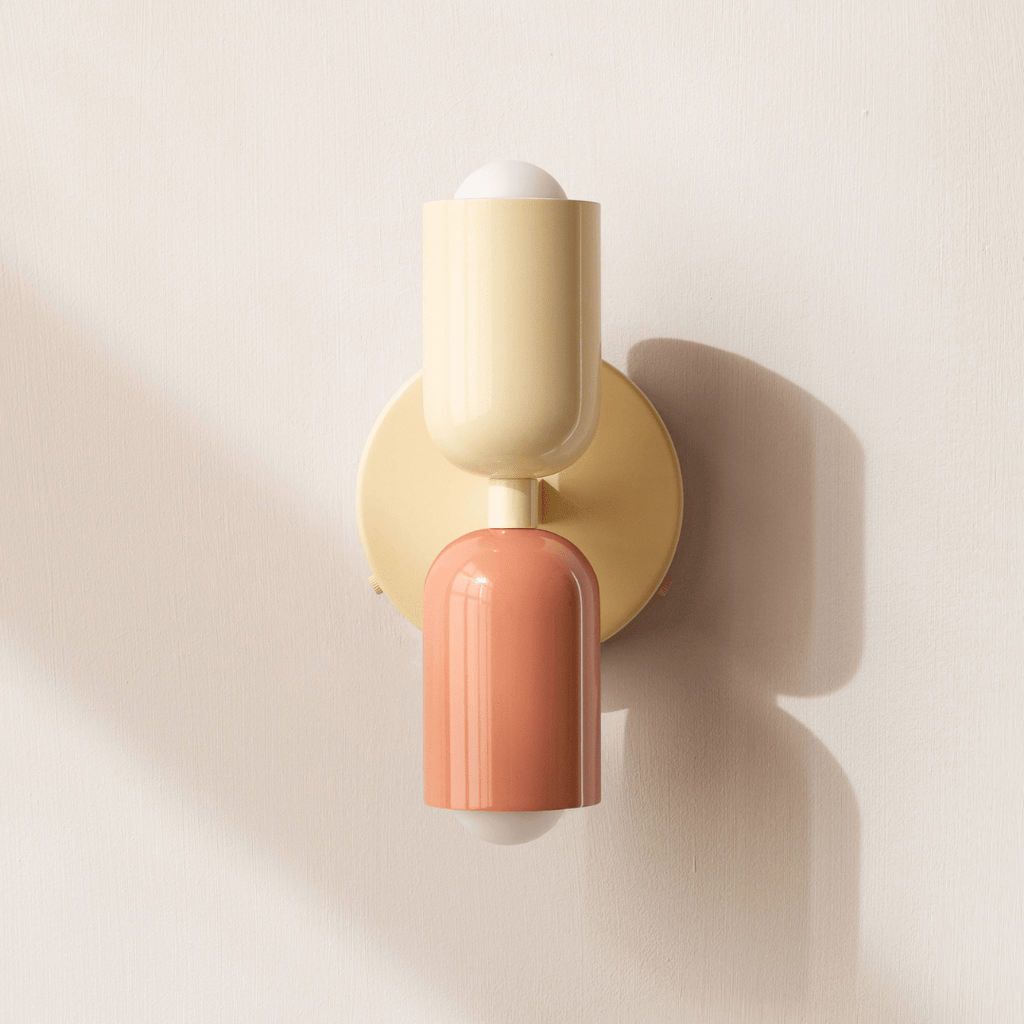 Two-Light LED Cylinder Wall Sconce In Modern Minimalist Iron