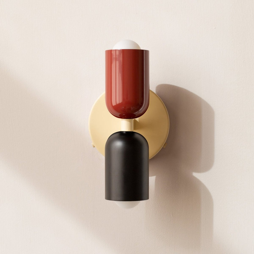 Two-Light LED Cylinder Wall Sconce In Modern Minimalist Iron