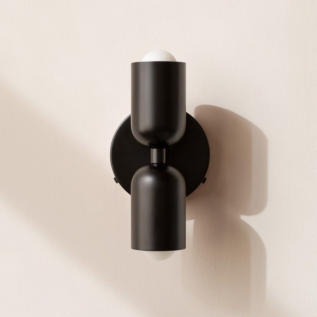 Two-Light LED Cylinder Wall Sconce In Modern Minimalist Iron