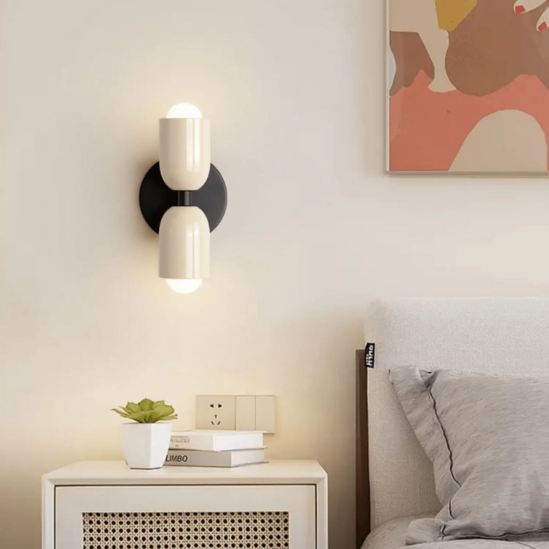 Two-Light LED Cylinder Wall Sconce In Modern Minimalist Iron