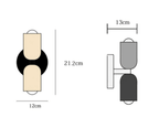 Two-Light LED Cylinder Wall Sconce In Modern Minimalist Iron