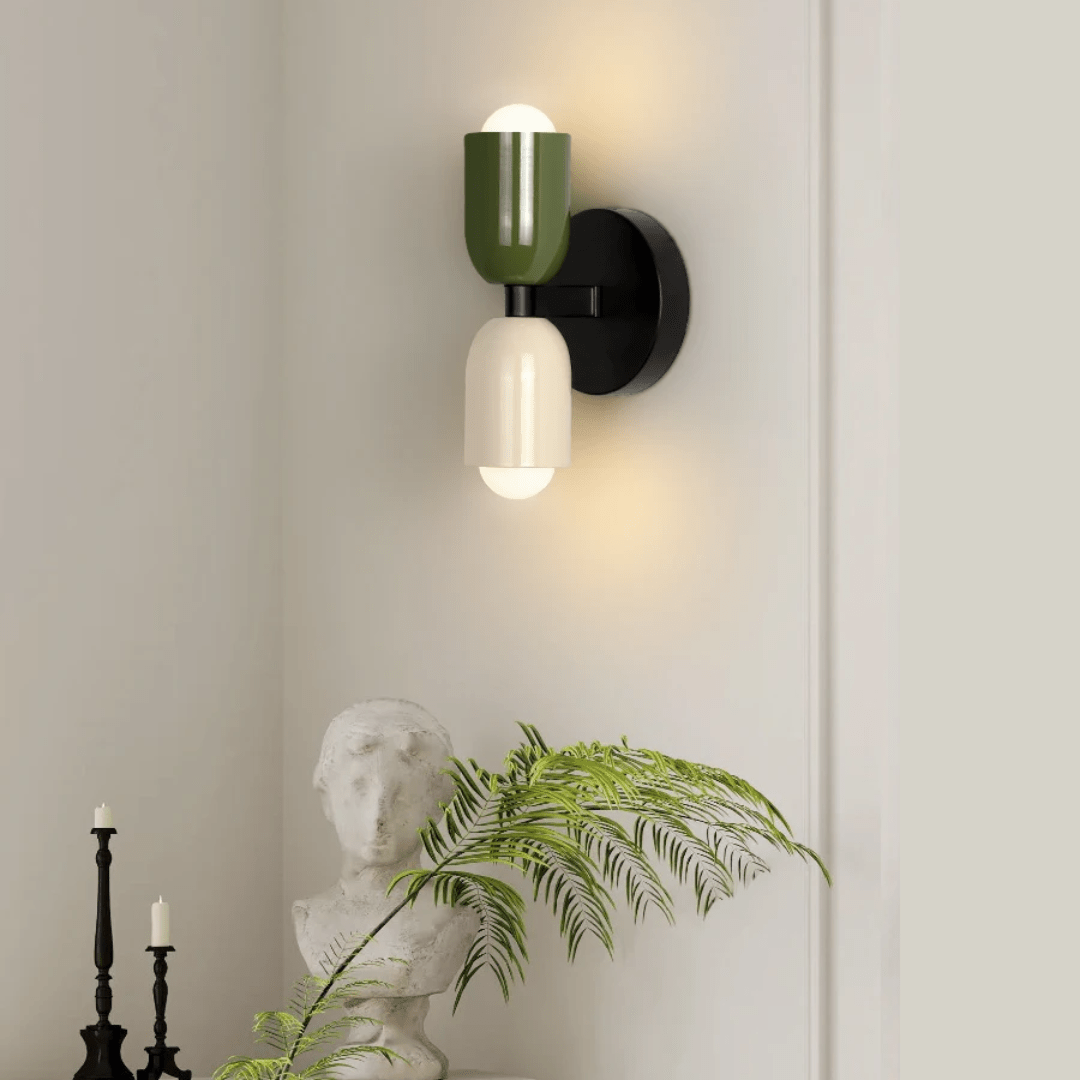 Two-Light LED Cylinder Wall Sconce In Modern Minimalist Iron
