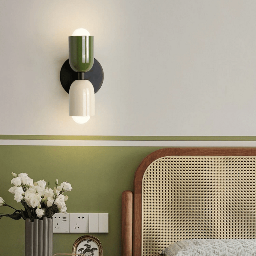 Two-Light LED Cylinder Wall Sconce In Modern Minimalist Iron