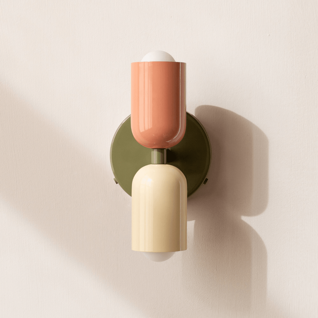 Two-Light LED Cylinder Wall Sconce In Modern Minimalist Iron