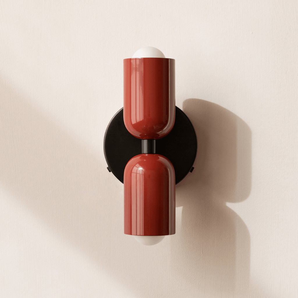Two-Light LED Cylinder Wall Sconce In Modern Minimalist Iron