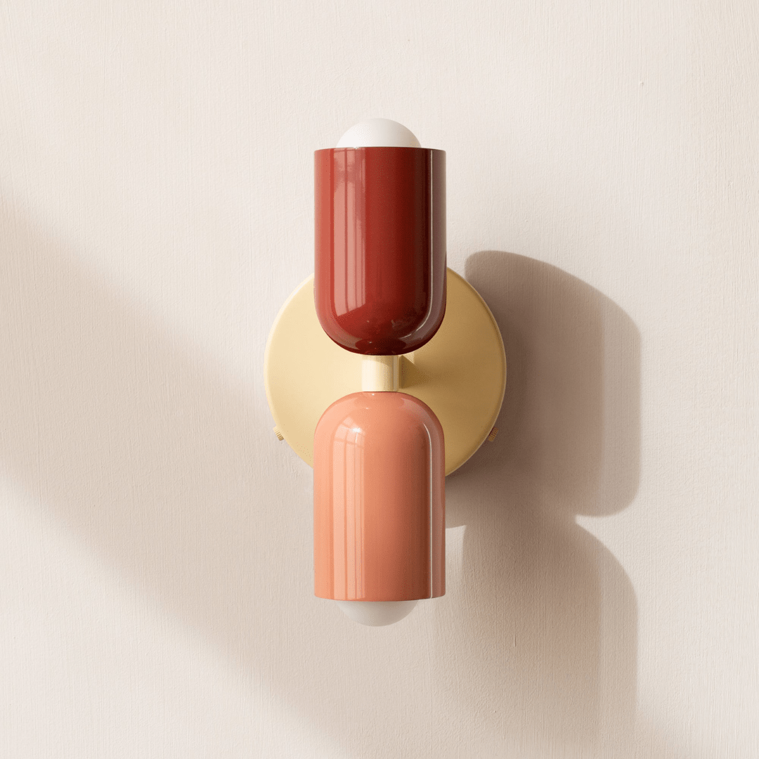 Two-Light LED Cylinder Wall Sconce In Modern Minimalist Iron