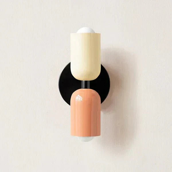 Two-Light LED Wall Sconce In Modern Metal Cylinder Design