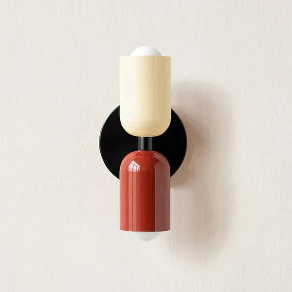 Two-Light LED Wall Sconce In Modern Metal Cylinder Design