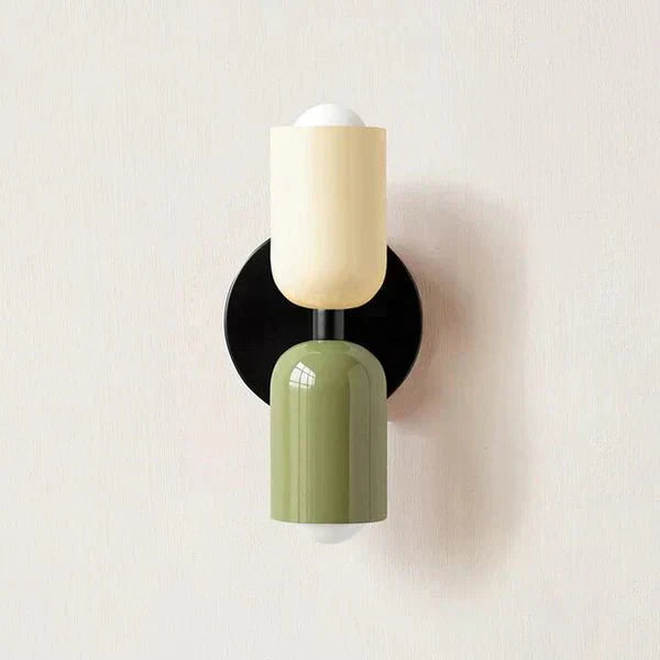 Two-Light LED Wall Sconce In Modern Metal Cylinder Design