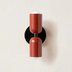 Two-Light LED Wall Sconce In Modern Metal Cylinder Design