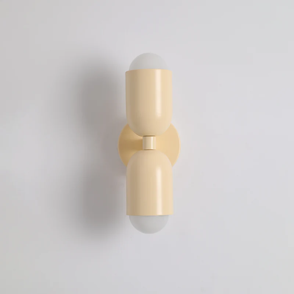 Dual LED Metal Cylinder Wall Sconce For Warm Ambient Light