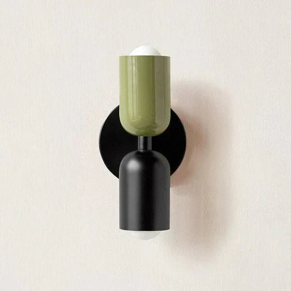 Two-Light LED Wall Sconce In Modern Metal Cylinder Design