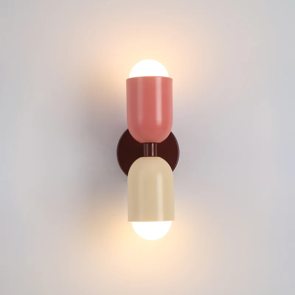 Dual LED Metal Cylinder Wall Sconce For Warm Ambient Light