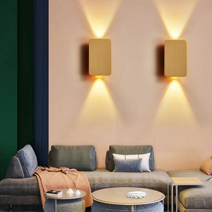 Two-Light LED Wall Sconce With Frosted Glass In Minimalist Design