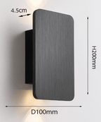 Two-Light LED Wall Sconce With Frosted Glass In Minimalist Design