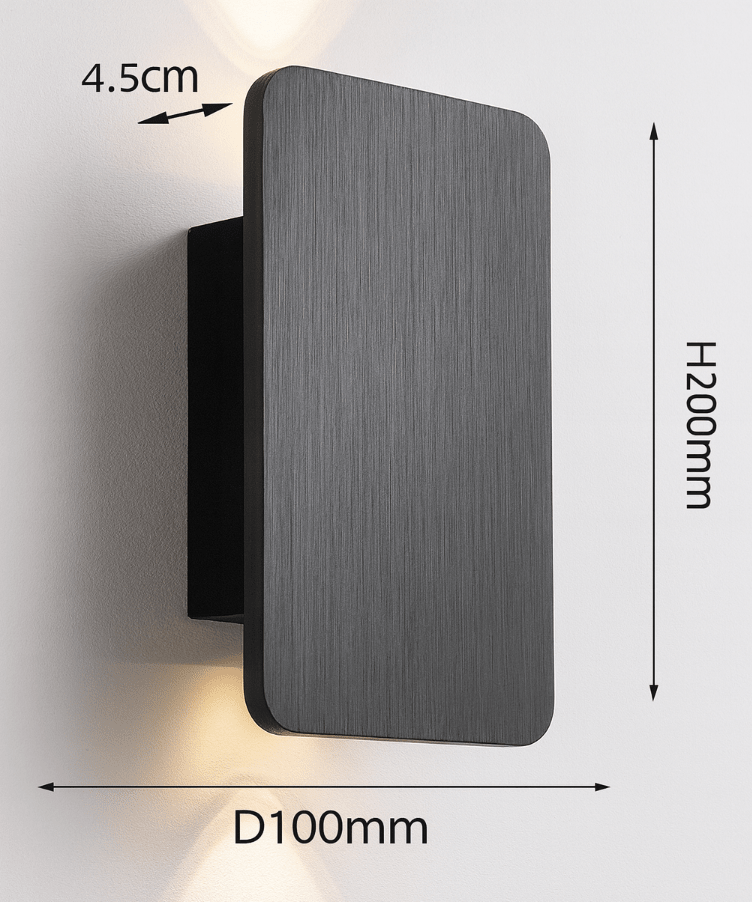 Two-Light LED Wall Sconce With Frosted Glass In Minimalist Design