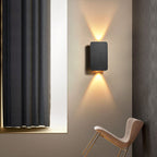 Two-Light LED Wall Sconce With Frosted Glass In Minimalist Design