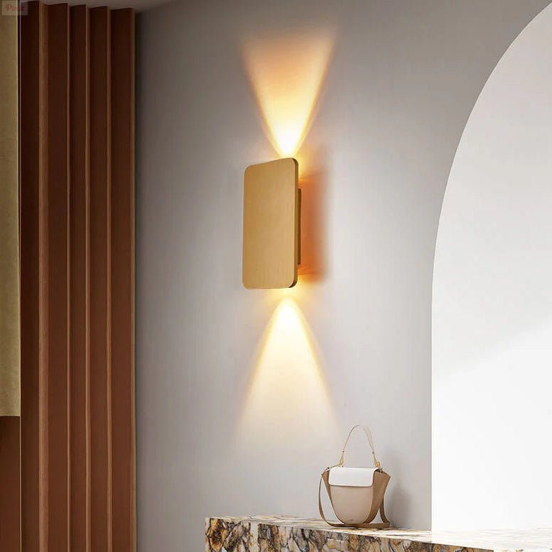 Two-Light LED Wall Sconce With Frosted Glass In Minimalist Design