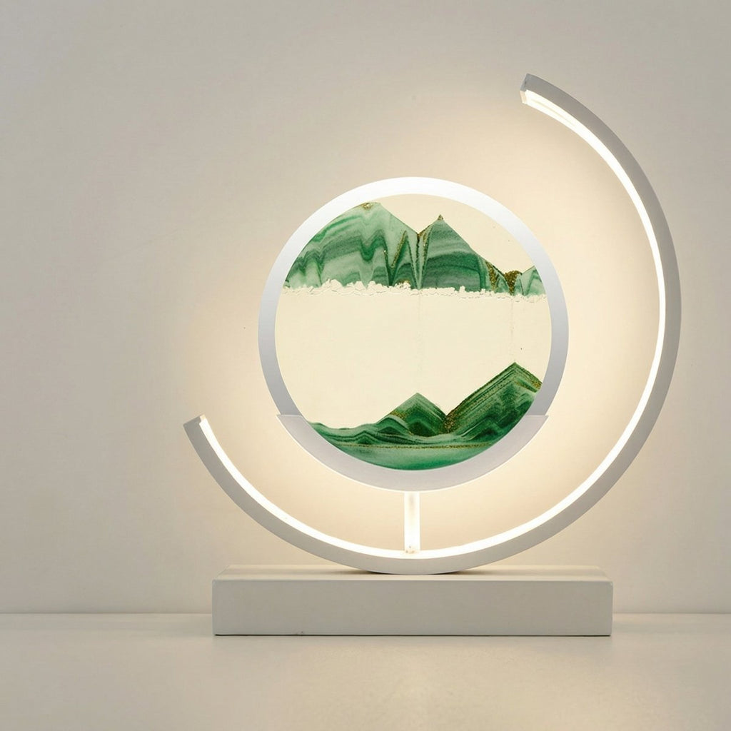 Flowing Sand Art Touch-Control LED Table Lamp, 12-Inch Kinetic Design