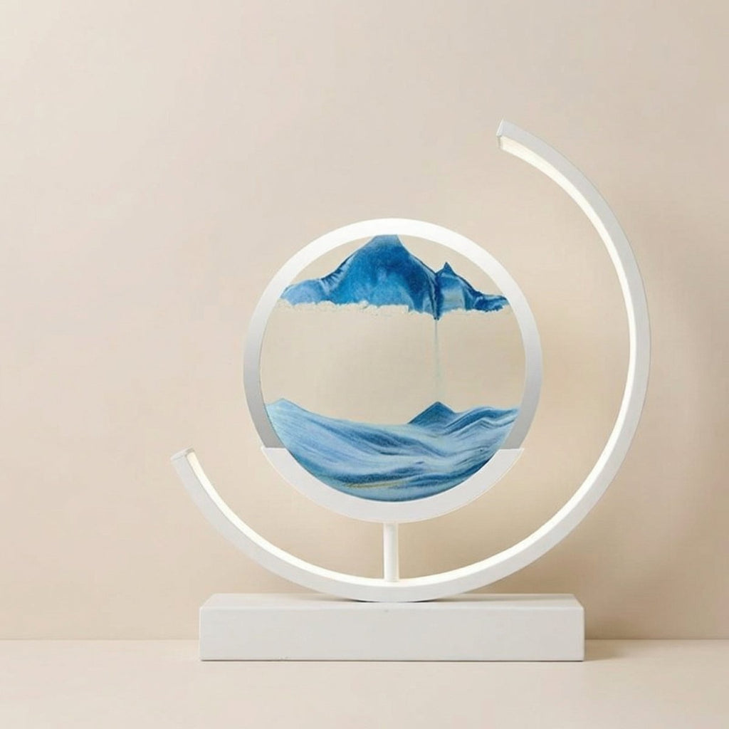 Flowing Sand Art Touch-Control LED Table Lamp, 12-Inch Kinetic Design