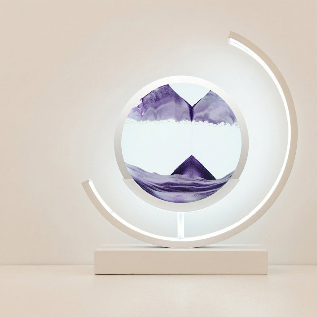 Flowing Sand Art Touch-Control LED Table Lamp, 12-Inch Kinetic Design