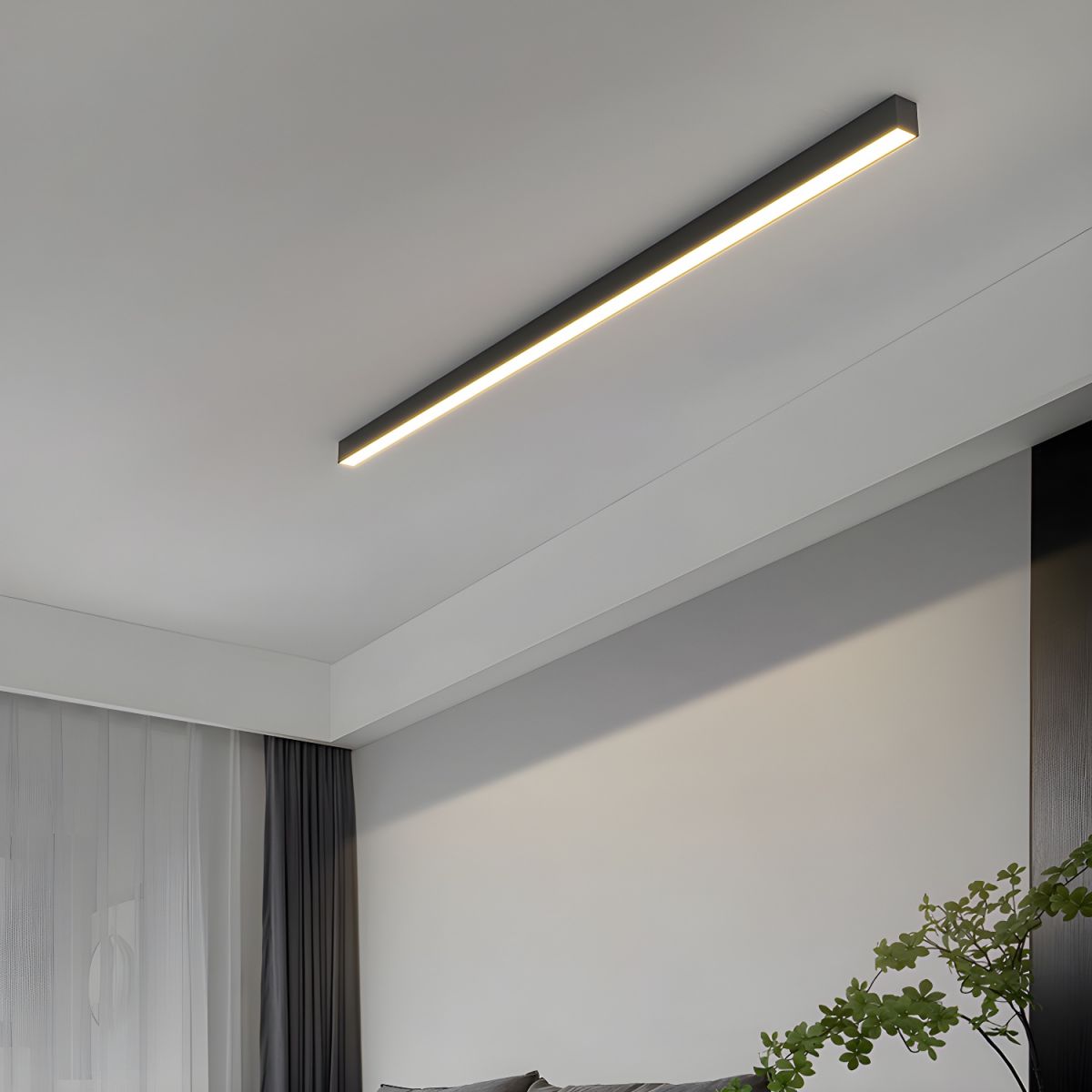 48-Inch Linear LED Ceiling Light With Low-Profile Acrylic Design